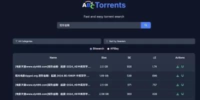 ABCTorrents:高效好用的磁力搜尋引擎 ABCTorrents:高效好用的磁力搜尋引擎