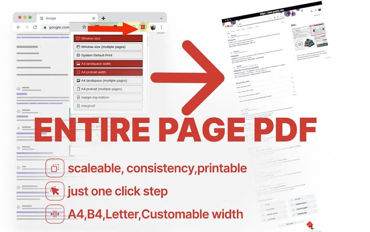 Just-One-Page-PDF：網頁轉換為 PDF 的 Chrome 擴充套件