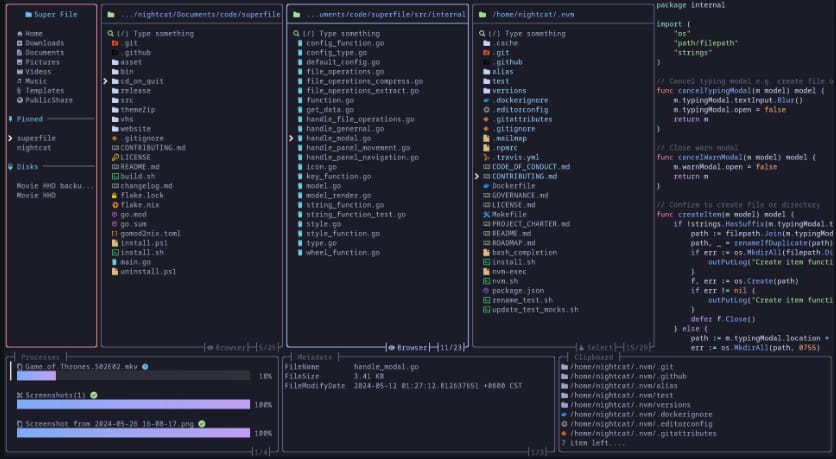 superfile - 終端檔案管理器