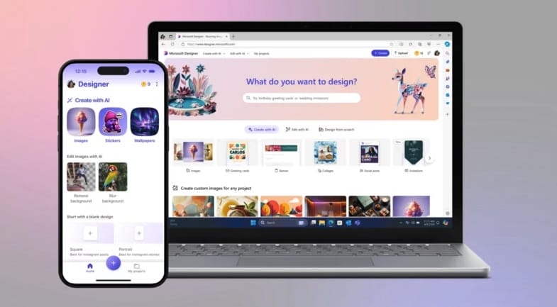 微軟 Microsoft Designer 手機應用程式正式上線 iOS 和 Android 平台