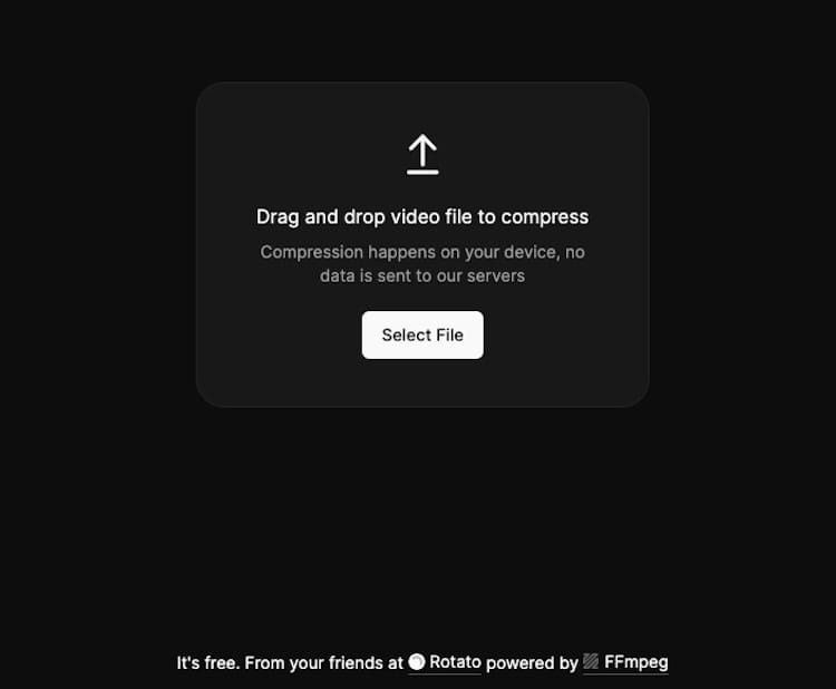 rotato compress - 基於網頁端的視訊壓縮工具