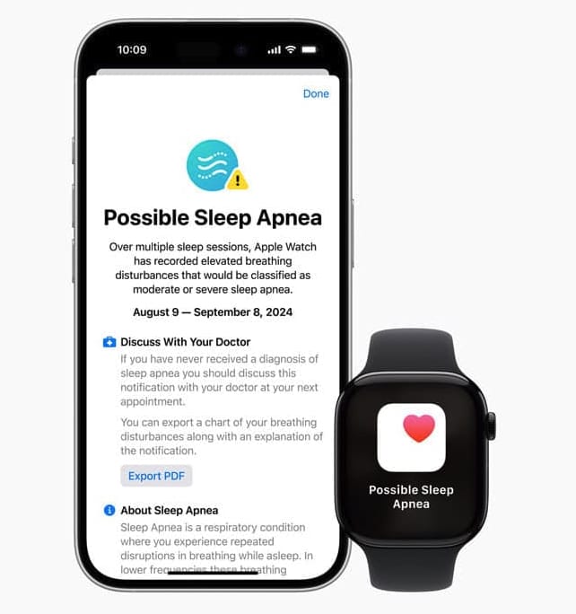 蘋果發布 watchOS 11.1 RC 更新，加入接收睡眠呼吸中止通知功能