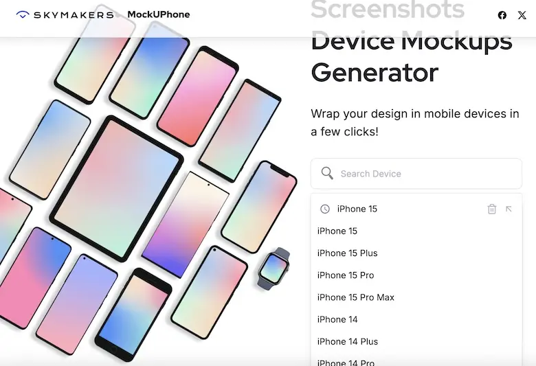 MockUPhone - 線上手機樣機工具