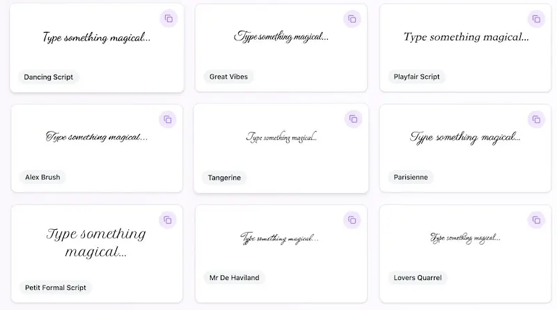 Calligraphy Font Generator - 英文書法字體線上產生器,輕鬆創建優雅文本 Calligraphy Font Generator - 英文書法字體線上產生器,輕鬆創建優雅文本
