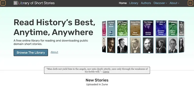 Library of Short Stories - 短篇小說線上閱讀網站 Library of Short Stories - 短篇小說線上閱讀網站